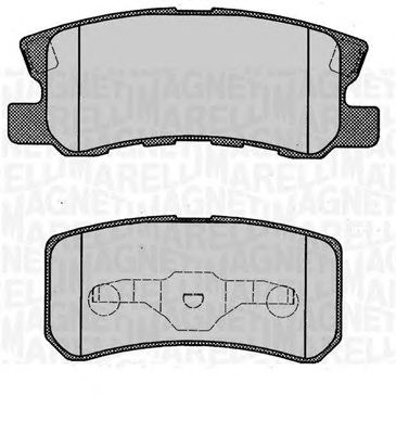 MAGNETI MARELLI 363916060340 -  Комплект тормозных колодок, дисковый тормоз